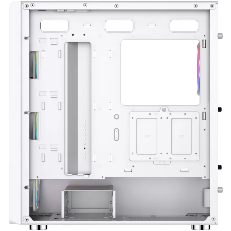PC-behuizing Silentware Air 100 White — mid-tower ATX-compatibel, witte afwerking