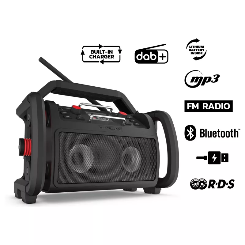 Bouwradio PerfectPro ROCKPRO RP2 Bluetooth waterdicht