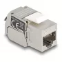 DeLOCK Keystone-module RJ45-bus naar LSA Cat.6A met LED zilver-wit