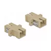 Glasvezelconnector SC bus-bus DELOCK 85993, beige, 4-pack
