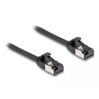 Netwerkkabel DeLOCK RJ45 kabel stekker op stekker Cat.8.1 0,25 m zwart