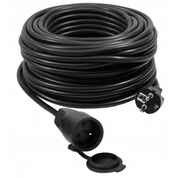 VERTEX PZO50M oprolbaar verlengsnoer 50 m 3x2,5 mm zwart