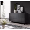 Cama sideboard 2D REJA grafietgrijs glanzend/grafietgrijs glanzend