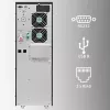 Qoltec 52284 UPS noodstroomvoorziening | 10kVA | 10000W | arbeidsfactor 1,0 | LCD | EPO | USB | online