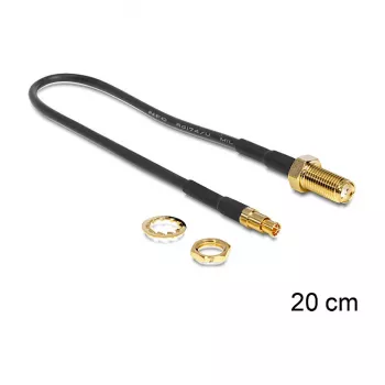 Coaxkabel DeLOCK 88484 RG-174 0,2 m SMA TS-9 zwart