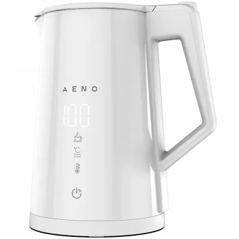 AENO Elektrische waterkoker EK8S Smart: 1850-2200W, 1,7L, Strix, dubbelwandig, temperatuurregeling, warmhoudfunctie, bediening via Wi-Fi, LED-display, koelblijvende behuizing, automatische uitschakeling