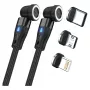USB-kabel RealPower MagneticCharge2 1m zwart snel laden gegevensoverdracht