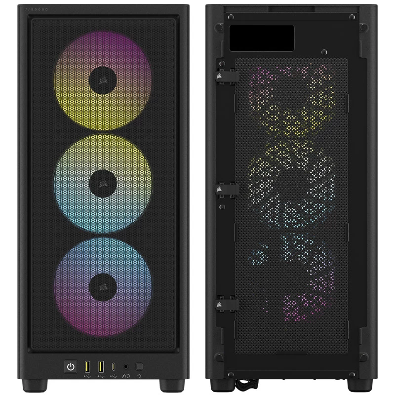 Corsair RGB AIRFLOW pc-behuizing 2000D zwart Mini-ITX inclusief voeding nee SFX