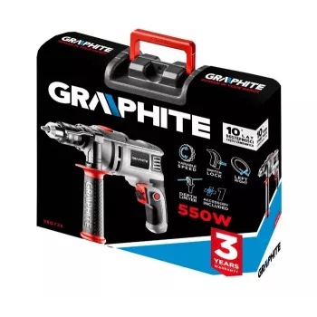 Graphite 58G725 boormachine 3000 RPM met sleutel grijs