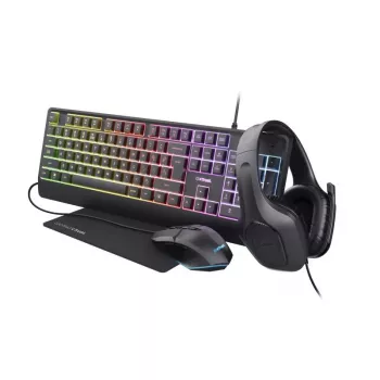 Trust GXT 792 QUADROX toetsenbord muis inclusief gaming USB QWERTY US English zwart