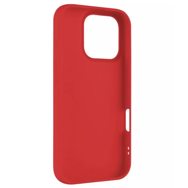 Rugdeksel FIXED voor Apple iPhone 16 Pro, gerubberd oppervlak, rood