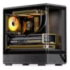 Computerbehuizing Jonsbo D200 midi-tower mATX gehard glas mini temp display Zwart