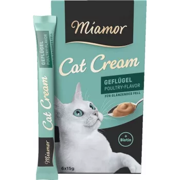 MIAMOR Kattencrème gevogelte - kattensnacks - 6x15g
