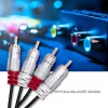 Audiokabel Qoltec 52337 2 m 2 x RCA zwart