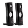 Bekabelde 2-weg-pc-luidspreker Audiocore AC860, 2.0 kanalen, 4 W RMS, USB-voeding, 3,5 mm ingang, zwart