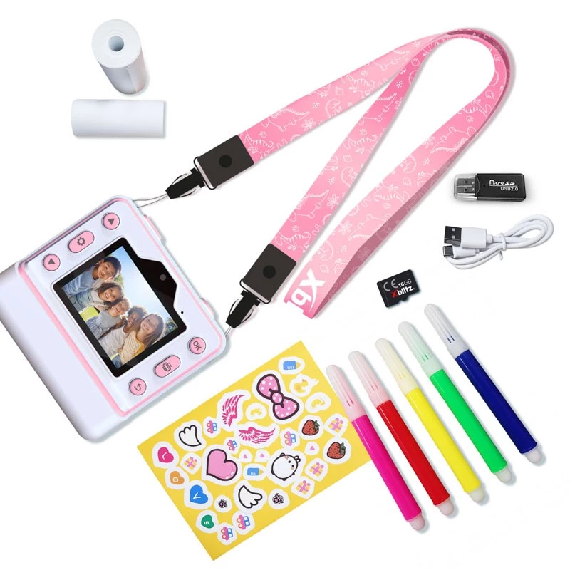 Xblitz FLASH PINK Instantcamera met thermische printer voor kinderen