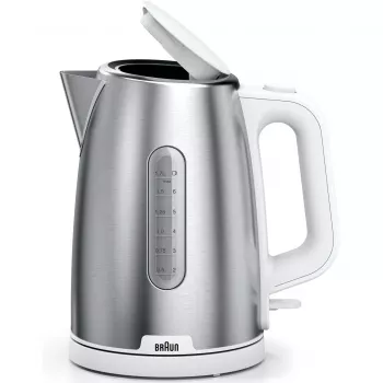Braun WK 1500 elektrische waterkoker 1,7 L 2200 W RVS, wit