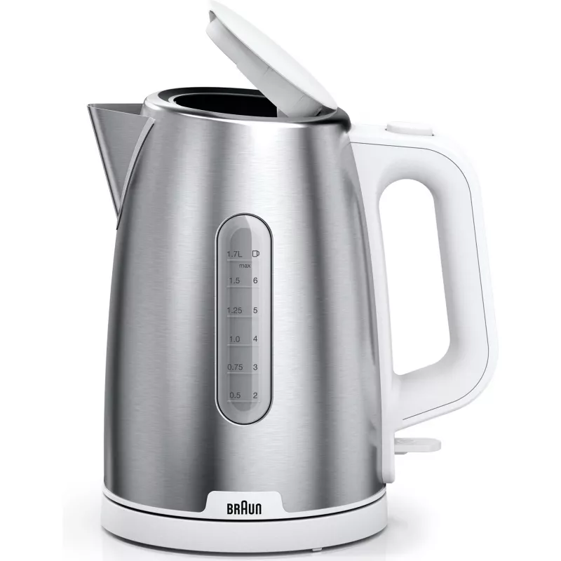 Braun WK 1500 elektrische waterkoker 1,7 L 2200 W RVS, wit