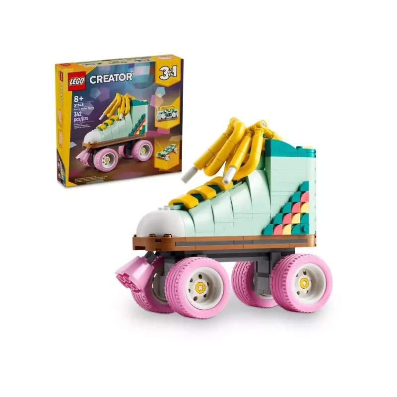 LEGO Creator bouwbare retro-rolschaatsen set 31148 2-in-1-model, 342 onderdelen, 140×160×70 mm