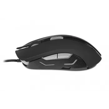 Bedrade optische muis IBOX Aurora A-1 — rechtshandig, 6 knoppen, 2400 DPI, USB Type-A, LED-verlichting, 1,8 m kabel