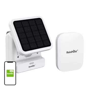 RainPoint slimme solar waterpompkit HTP115FR met HWG023WBRF gateway en app voor tuinberegening