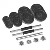 REBEL ACTIVE verstelbare halters in koffer 30 kg met stang