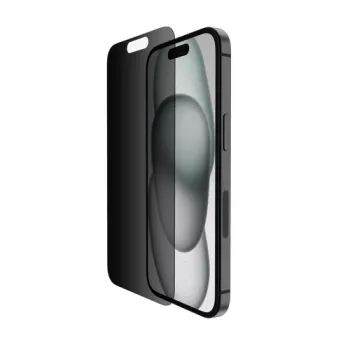 Belkin ScreenForce Pro - beeldschermbescherming voor mobiele telefoon - 2,5D - glas - met privacyfilter - glas - voor Apple iPhone 14 Pro, 15 (OVA147ZZ)