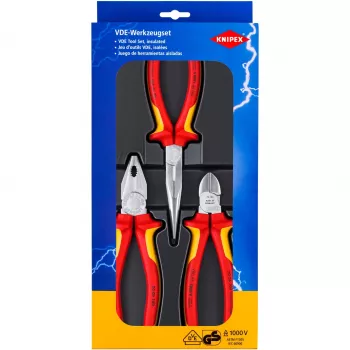 Knipex 00 20 12 monteursgereedschapset 3 gereedschappen
