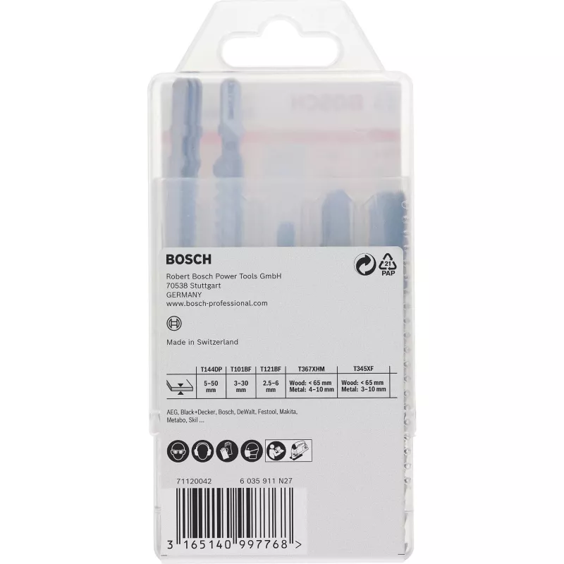 Bosch 2 607 011 438 decoupeerzaag-/figuurzaag-/sabelzaagblad decoupeerzaagblad carbide 15 stuks