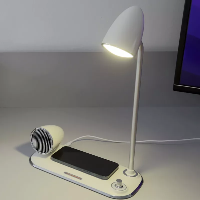 Draadloze bureaulader Tellur TLL151371 met bluetooth-luidspreker en bureaulamp