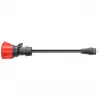 go-e adapter voor Gemini flex 22 kW, CEE rood driefasestroom 32A > huishoudstopcontact (zwart, 30 cm)