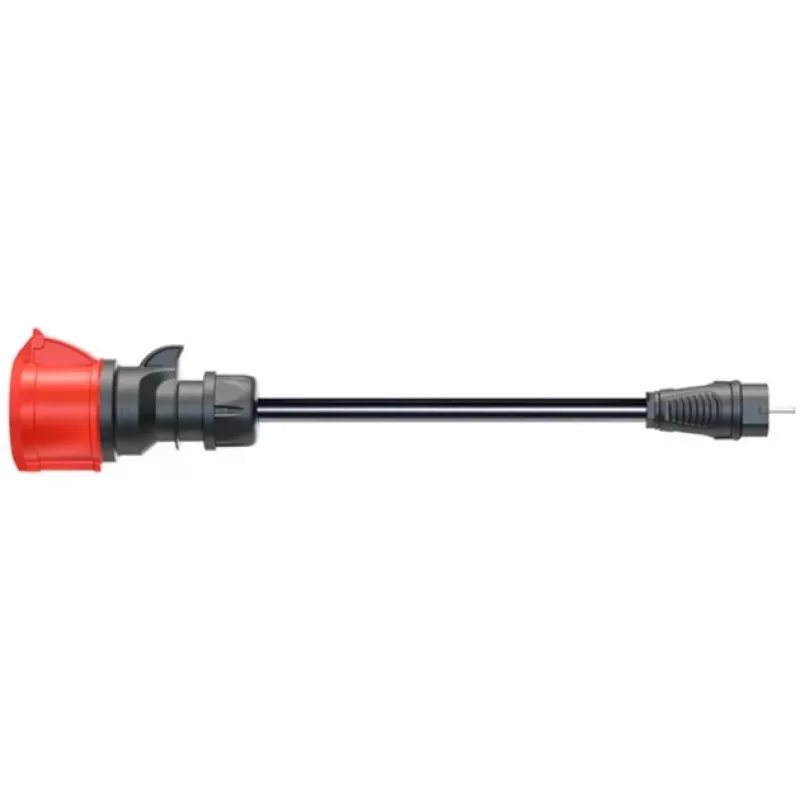 go-e adapter voor Gemini flex 22 kW, CEE rood driefasestroom 32A > huishoudstopcontact (zwart, 30 cm)