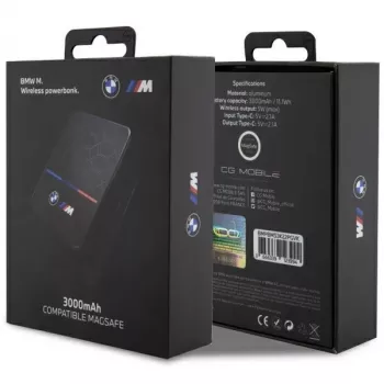 Draagbare BMW powerbank inductief BMPBMS3K22PGVK5W 3000mAh