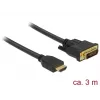 Videokabel-adapter DeLOCK 85655 3m HDMI type A DVI zwart