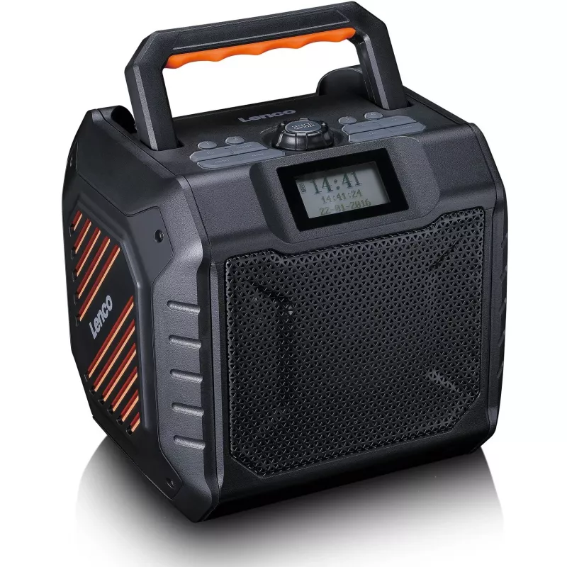 Draagbare digitale radio Lenco ODR-160GY grijs FM/AM met digitale tuner en compact design