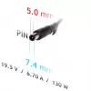 Akyga AK-ND-57 notebookvoeding 19,5 V / 6,7 A, 130 W, 7,4 x 5,0 mm stekker met pin, voor Dell