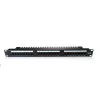 Digitus DN-91524U-EC 19" patchpaneel met 24 poorten Cat5e U/UTP, 1U, met kabelgeleiding, zwart