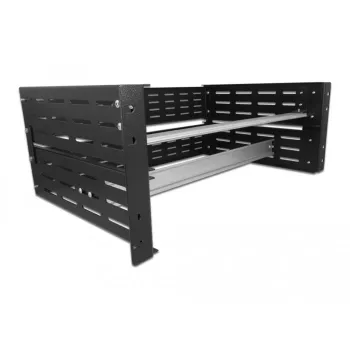 Delock DIN-rail montagekit - rack monteerbaar - zwart - 4U - 48,3 cm (19