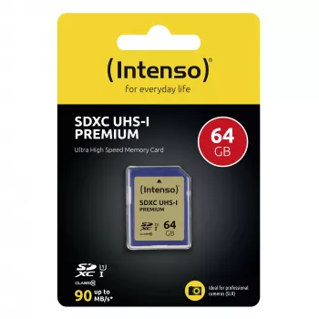Intenso geheugenkaart 64 GB SDXC UHS-I Class 10 3421490