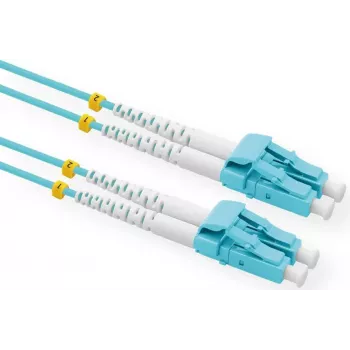 VALUE - patchkabel - LC multimode (M) naar LC multimode (M) - 0,5 m - glasvezel - 50/125 micrometer - OM3 - halogeenvrij - turquoise (21.99.8820)