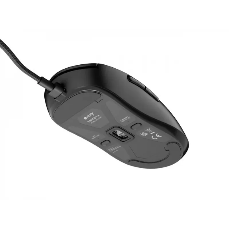 FURY TANTO T4 12000DPI RGB gamingmuis zwart programmeerbaar