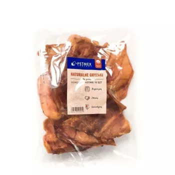 Kauwartikel voor honden PETMEX varkensoor 10-pack · natuurlijke varkensoren van elk 40 g · in totaal 400 g · voor volwassen honden van middelgrote en grote rassen