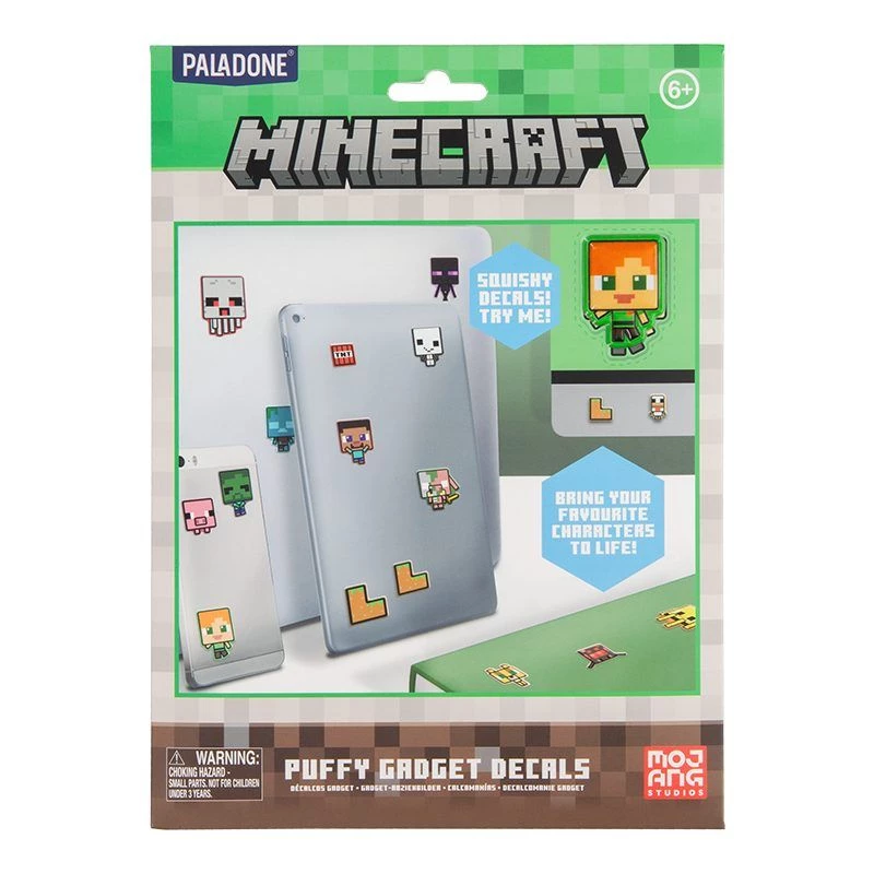 Paladone Minecraft Puffy Gadget Decals PP13218MCF — decoratieve puffy-stickers voor apparaten