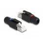 DeLOCK RJ45-stekker veldmontage Cat.6A zwart rechte connector