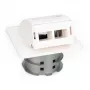 Digitus FTTH glasvezel inbouw wandcontactdoos DN-93201 SC/LC-adapter 86x30x86mm
