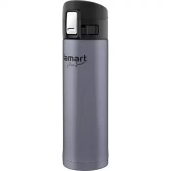Thermobeker LAMART LT4044 0,42 L RVS dubbelwandig vacuüm geïsoleerd, drukknopdeksel, Ø 6,4 cm