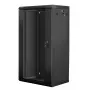 Wandkast LANBERG WF01-6422-10B, 22U, 19 inch, 600x450x1085 mm, staal, zwart