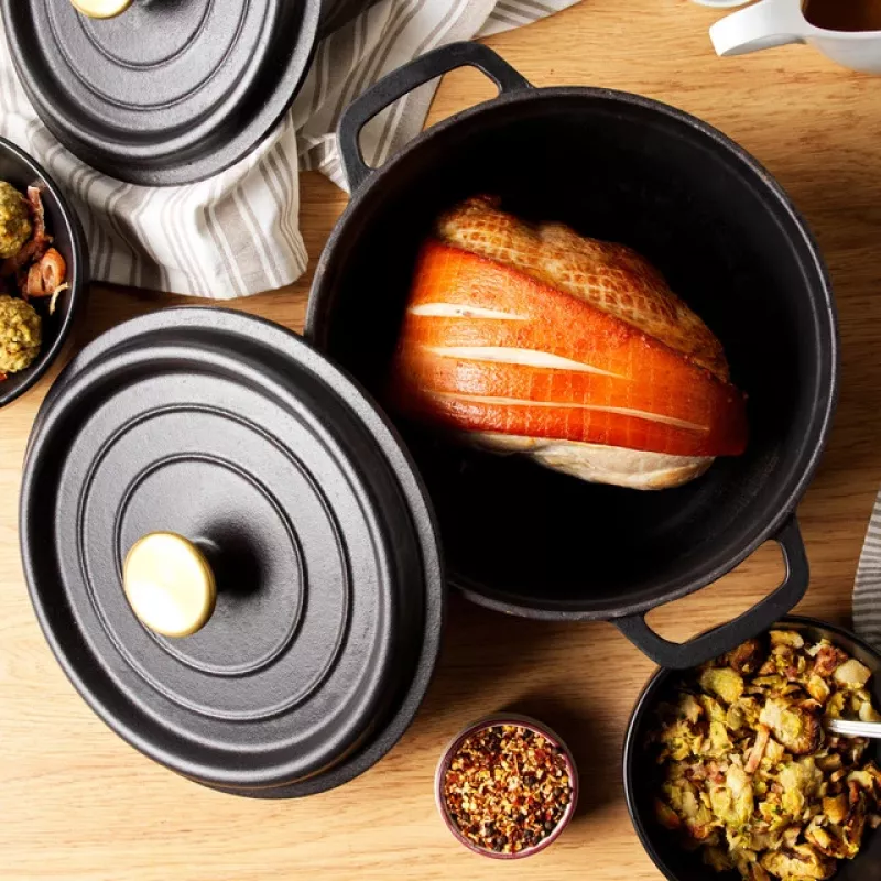 Gietijzeren braadpan Russell Hobbs 24 cm, zwart
