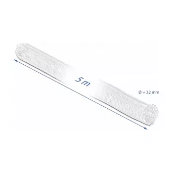 Gevlochten slang DeLOCK 20818 5 m x 32 mm wit