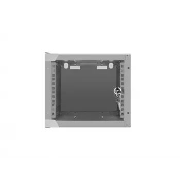 Lanberg WF10-2304-10S 10" wandrack-kast 4U, 280×310 mm, glazen deur, 20 kg, grijs (RAL 7035)